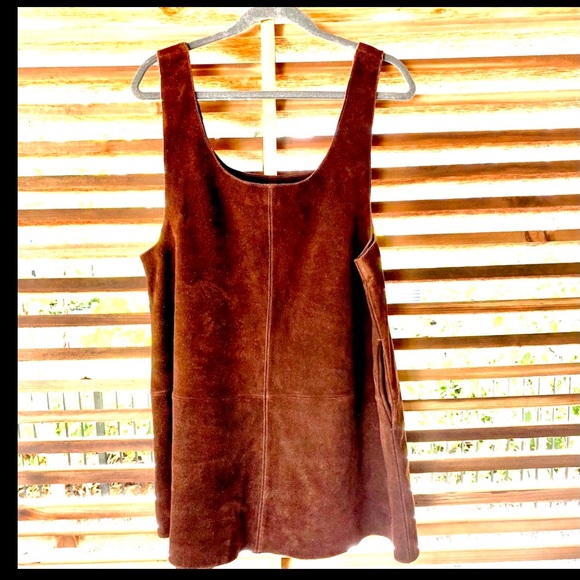 Free People Leather Jumper Dress Small Shift Cowhide - Picture 4 of 8